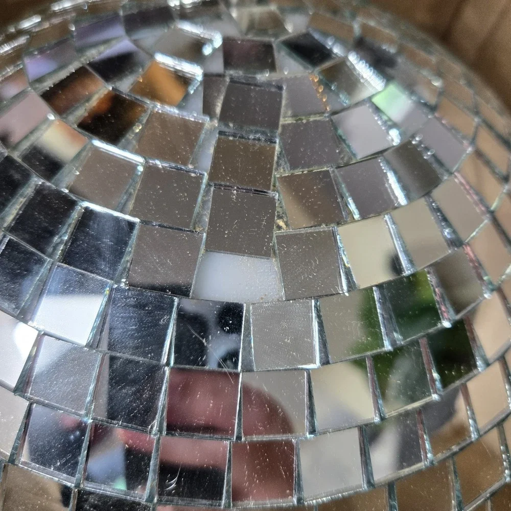 Mirror Disco Ball 12 Inch Silver Party Disco‎ Ball with Hanging Ring Luma Series